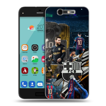 Силиконовый чехол на ZTE Blade S7 с принтом Messi Barcelona
