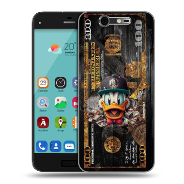 Силиконовый чехол на ZTE Blade S7 с принтом Дональд Дак Доллар Силиконовый чехол на ZTE Blade S7 с принтом Дональд Дак Доллар