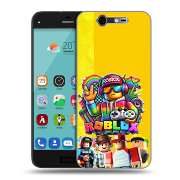 Силиконовый чехол на ZTE Blade S7 с принтом Roblox Роблокс