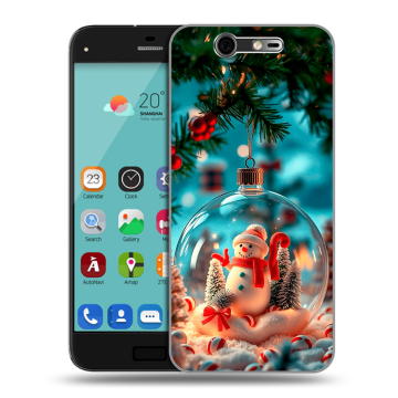 Силиконовый чехол на ZTE Blade S7 с принтом Новый год
