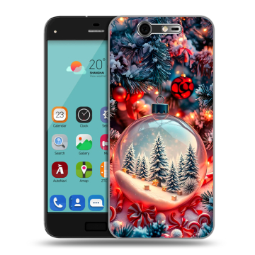 Силиконовый чехол на ZTE Blade S7 с принтом Новый год