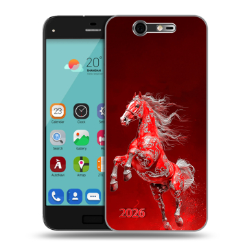 Силиконовый чехол на ZTE Blade S7 с принтом Новый год