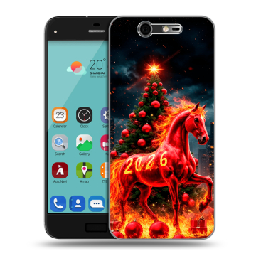 Силиконовый чехол на ZTE Blade S7 с принтом Новый год