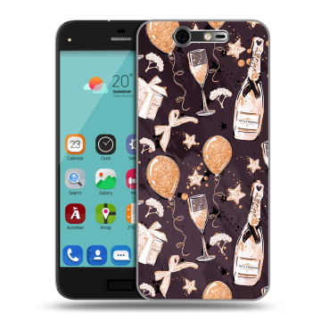 Силиконовый чехол на ZTE Blade S7 с принтом Новый год