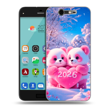 Силиконовый чехол на ZTE Blade S7 с принтом Новый год