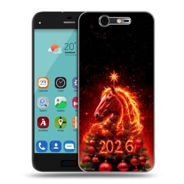 Силиконовый чехол на ZTE Blade S7 с принтом Новый год