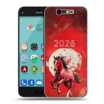 Силиконовый чехол на ZTE Blade S7 с принтом Новый год