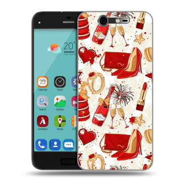 Силиконовый чехол на ZTE Blade S7 с принтом Новый год