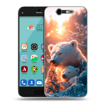Силиконовый чехол на ZTE Blade S7 с принтом Новый год
