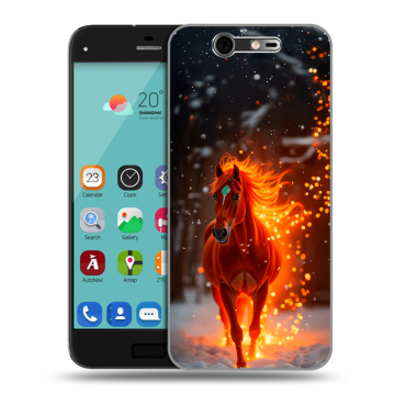 Силиконовый чехол на ZTE Blade S7 с принтом Новый год