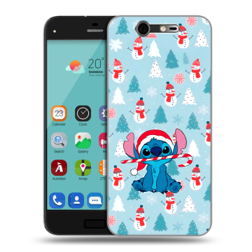Силиконовый чехол на ZTE Blade S7 с принтом Стич Новый год
