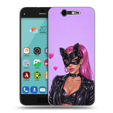 Силиконовый чехол на ZTE Blade S7 с принтом женский
