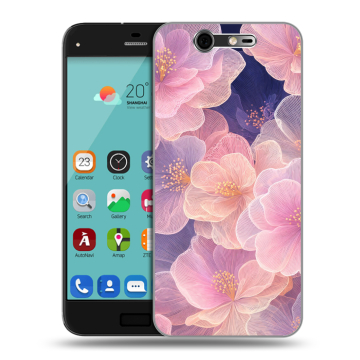 Силиконовый чехол на ZTE Blade S7 с принтом женский