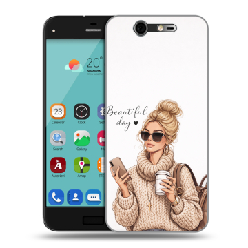 Силиконовый чехол на ZTE Blade S7 с принтом женский Силиконовый чехол на ZTE Blade S7 с принтом женский
