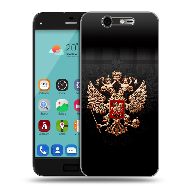Силиконовый чехол на ZTE Blade S7 с принтом Герб России Силиконовый чехол на ZTE Blade S7 с принтом Герб России