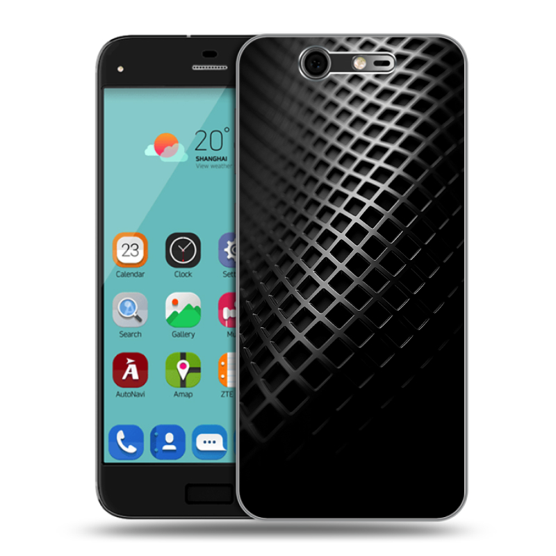 Силиконовый чехол на ZTE Blade S7 с принтом Текстура металла Силиконовый чехол на ZTE Blade S7 с принтом Текстура металла