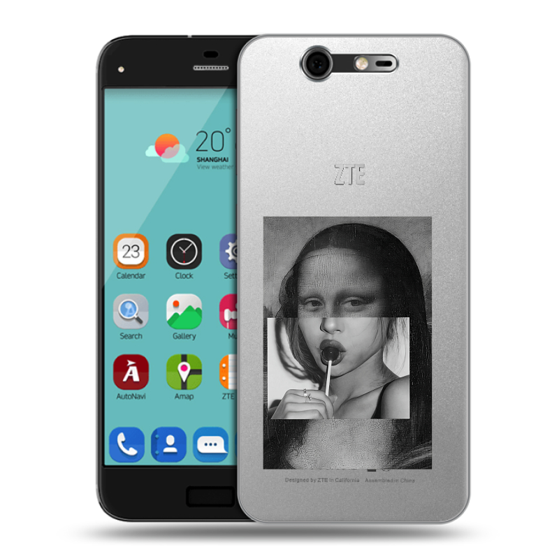 Силиконовый чехол на ZTE Blade S7 с принтом Мона Лиза Силиконовый чехол на ZTE Blade S7 с принтом Мона Лиза