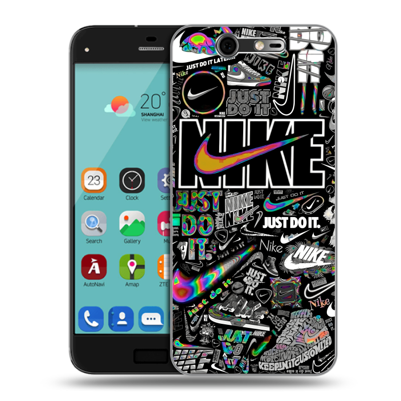Силиконовый чехол на ZTE Blade S7 с принтом Найк Силиконовый чехол на ZTE Blade S7 с принтом Найк