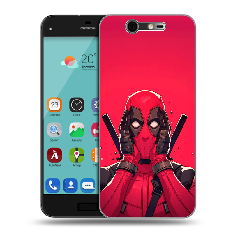 Силиконовый чехол на ZTE Blade S7 с принтом Дедпул Deadpool Силиконовый чехол на ZTE Blade S7 с принтом Дедпул Deadpool