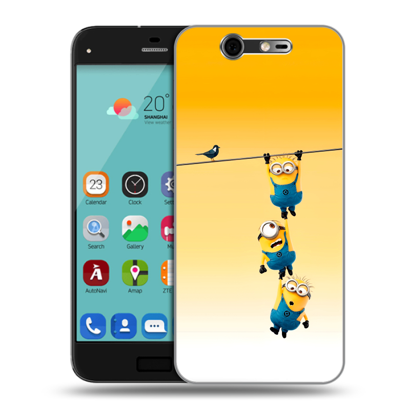 Силиконовый чехол на ZTE Blade S7 с принтом Миньоны Силиконовый чехол на ZTE Blade S7 с принтом Миньоны