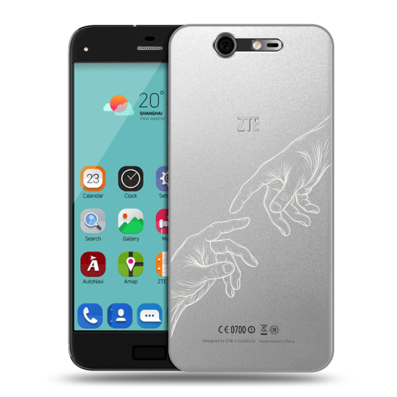 Силиконовый чехол на ZTE Blade S7 с принтом Сотворение мира Силиконовый чехол на ZTE Blade S7 с принтом Сотворение мира