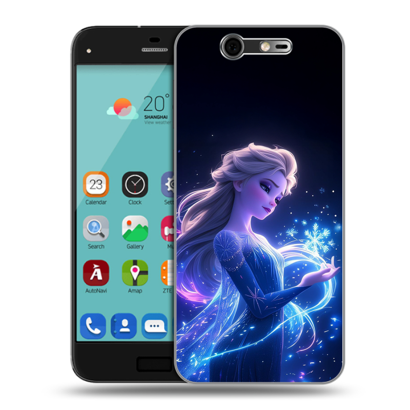 Силиконовый чехол на ZTE Blade S7 с принтом Холодное сердце Frozen Силиконовый чехол на ZTE Blade S7 с принтом Холодное сердце Frozen