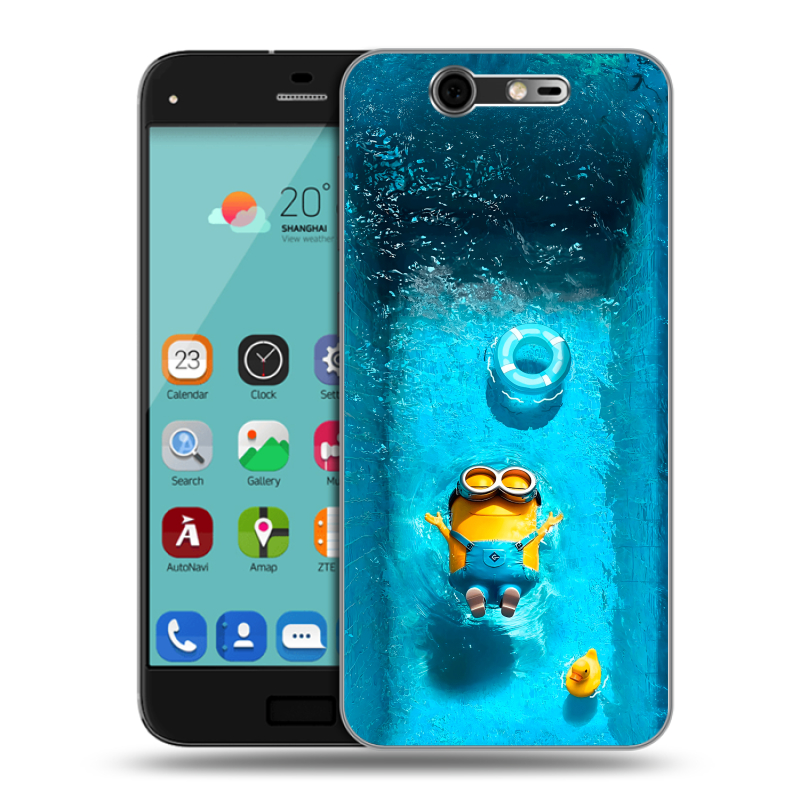 Силиконовый чехол на ZTE Blade S7 с принтом Миньоны Силиконовый чехол на ZTE Blade S7 с принтом Миньоны