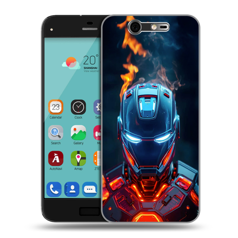Силиконовый чехол на ZTE Blade S7 с принтом IronMan Железный человек Силиконовый чехол на ZTE Blade S7 с принтом IronMan Железный человек