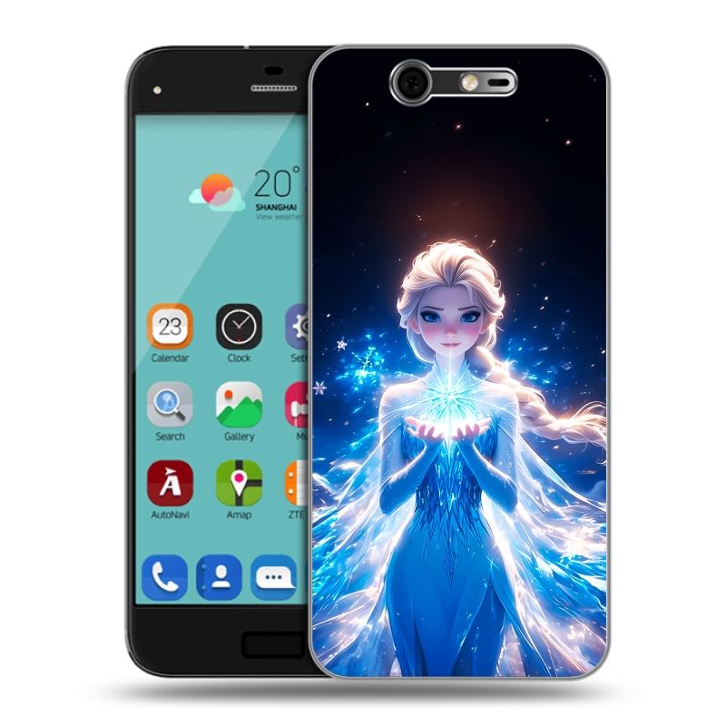 Силиконовый чехол на ZTE Blade S7 с принтом Холодное сердце Frozen Силиконовый чехол на ZTE Blade S7 с принтом Холодное сердце Frozen
