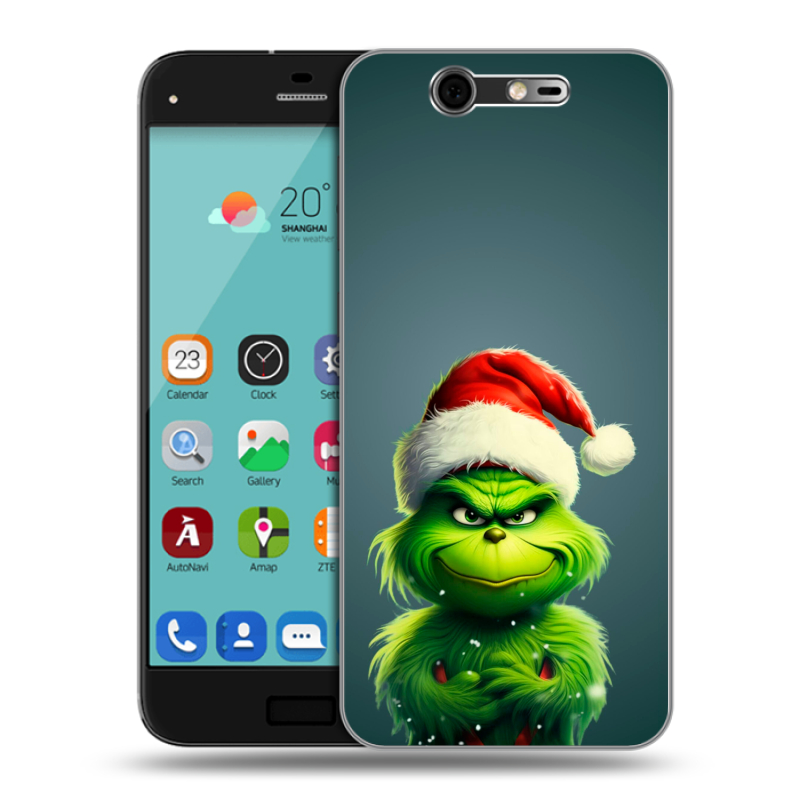 Силиконовый чехол на ZTE Blade S7 с принтом Новый год Силиконовый чехол на ZTE Blade S7 с принтом Новый год