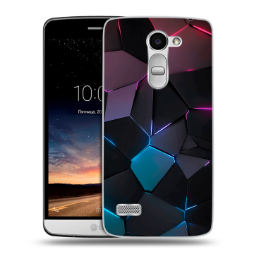 Пластиковый чехол на LG Ray с принтом Геометрия неона