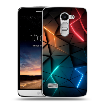 Пластиковый чехол на LG Ray с принтом Абстракция неон