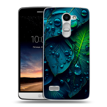 Пластиковый чехол на LG Ray с принтом Листья