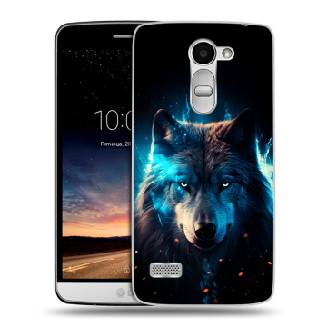 Пластиковый чехол на LG Ray с принтом Волк ночной