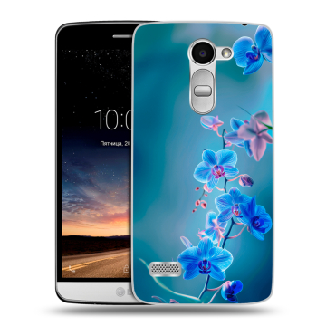 Пластиковый чехол на LG Ray с принтом Голубые цветы