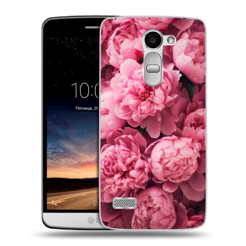 Пластиковый чехол на LG Ray с принтом цветы пионы