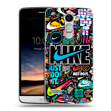 Пластиковый чехол на LG Ray с принтом найк nike черный Пластиковый чехол на LG Ray с принтом найк nike черный