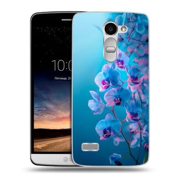 Пластиковый чехол на LG Ray с принтом голубые орхидеи Пластиковый чехол на LG Ray с принтом голубые орхидеи