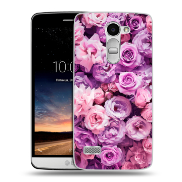 Пластиковый чехол на LG Ray с принтом лавандовые розы Пластиковый чехол на LG Ray с принтом лавандовые розы