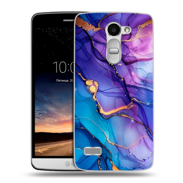 Пластиковый чехол на LG Ray с принтом синий мрамор Пластиковый чехол на LG Ray с принтом синий мрамор