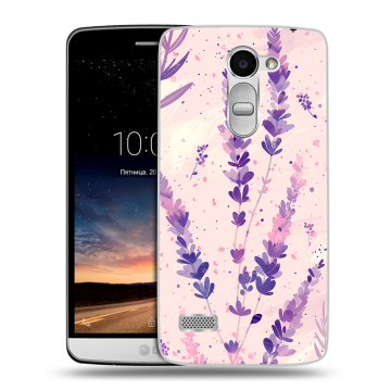 Пластиковый чехол на LG Ray с принтом цветы лаванда