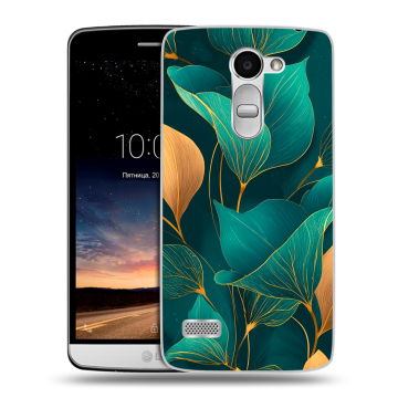 Пластиковый чехол на LG Ray с принтом Листья и золото Пластиковый чехол на LG Ray с принтом Листья и золото