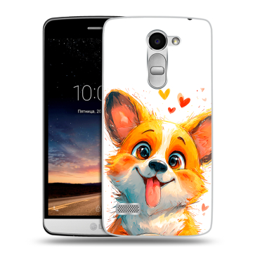 Пластиковый чехол на LG Ray с принтом корги