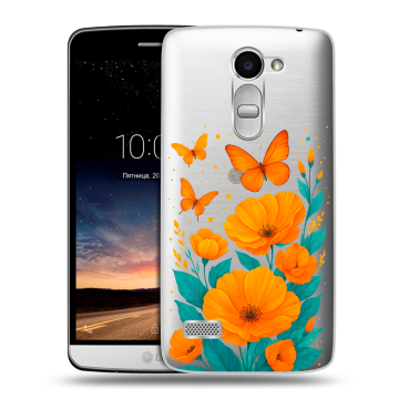 Пластиковый чехол на LG Ray с принтом цветы бабочки Пластиковый чехол на LG Ray с принтом цветы бабочки