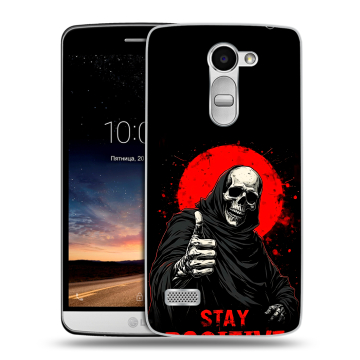 Пластиковый чехол на LG Ray с принтом смешной скелет Пластиковый чехол на LG Ray с принтом смешной скелет