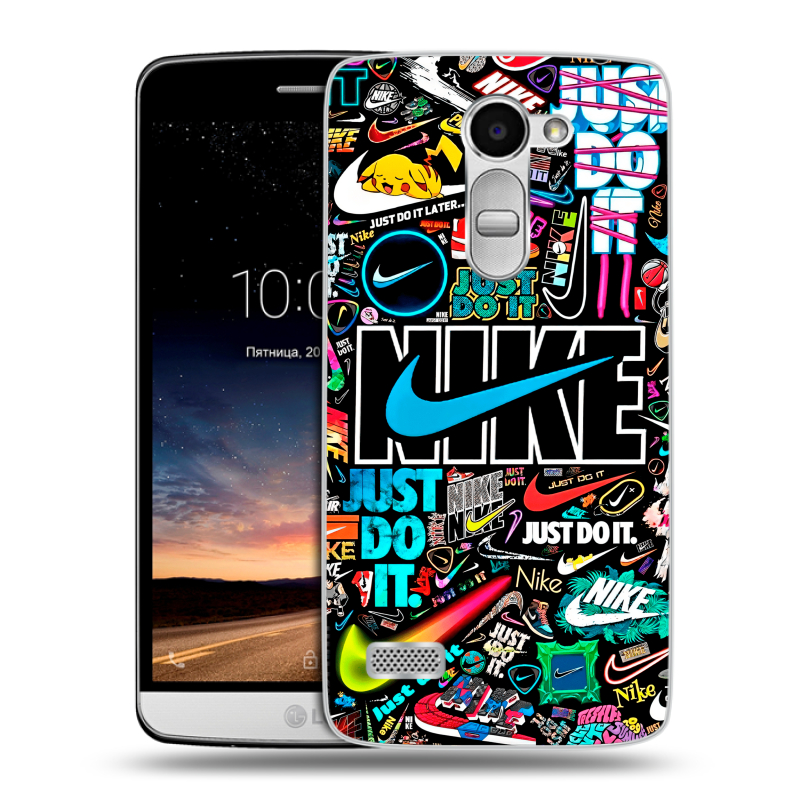 Пластиковый чехол на LG Ray с принтом найк nike черный Пластиковый чехол на LG Ray с принтом найк nike черный