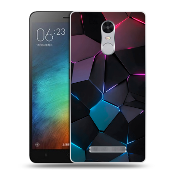 Пластиковый чехол на Xiaomi RedMi Note 3 с принтом Геометрия неона Пластиковый чехол на Xiaomi RedMi Note 3 с принтом Геометрия неона