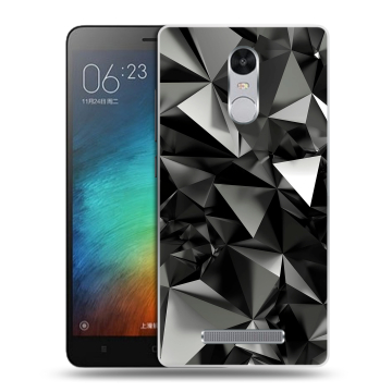 Пластиковый чехол на Xiaomi RedMi Note 3 с принтом Черные кристаллы Пластиковый чехол на Xiaomi RedMi Note 3 с принтом Черные кристаллы