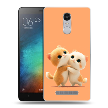 Пластиковый чехол на Xiaomi RedMi Note 3 с принтом Милые котики Пластиковый чехол на Xiaomi RedMi Note 3 с принтом Милые котики