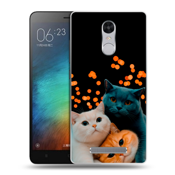 Пластиковый чехол на Xiaomi RedMi Note 3 с принтом Кошки Пластиковый чехол на Xiaomi RedMi Note 3 с принтом Кошки